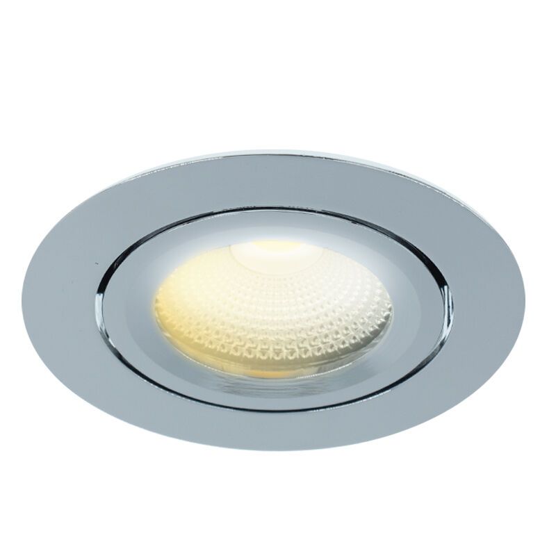Foco empotrable de aluminio cromado, Wimke, 5W, dim to warm LED, IP44 Foco empotrable de aluminio cromado, Wimke, 5W, dim to warm LED, IP44
