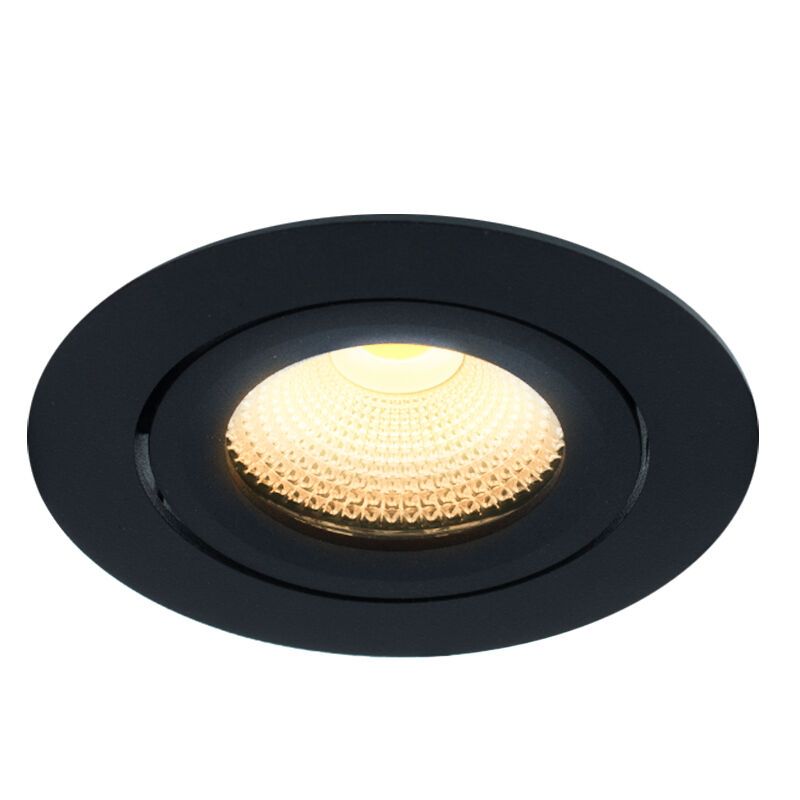 Foco empotrable de aluminio negro, Wimke, 5W, 3000K LED, IP44 Foco empotrable de aluminio negro, Wimke, 5W, 3000K LED, IP44