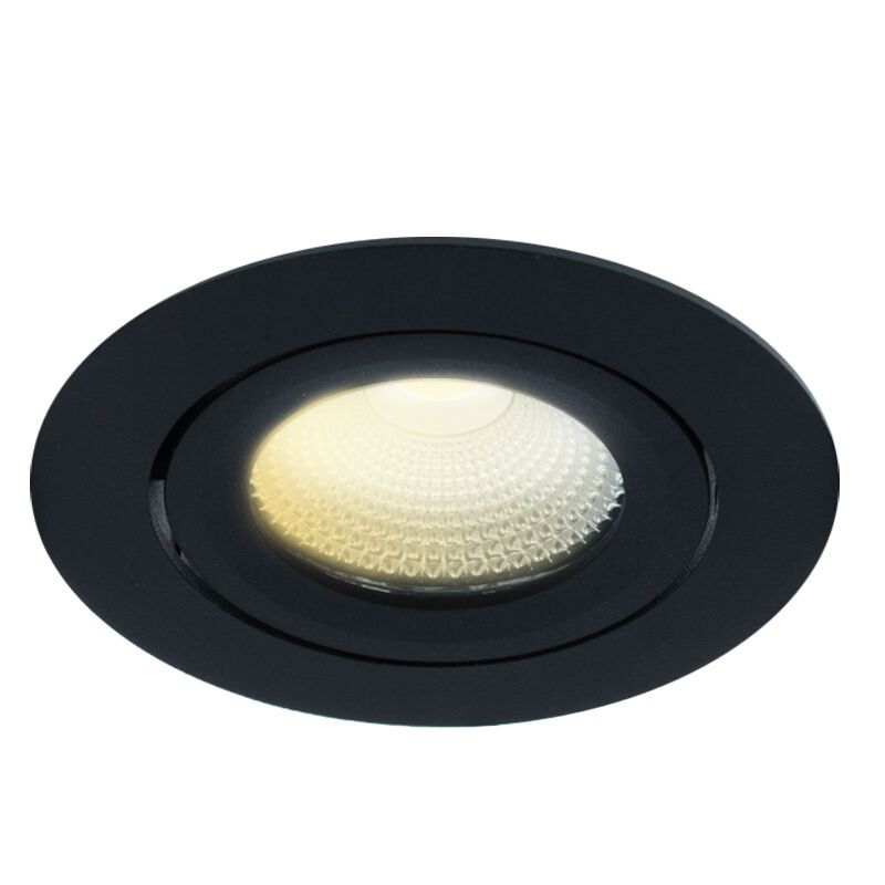 Foco empotrable de aluminio negro, Wimke, 5W, dim to warm LED, IP44 Foco empotrable de aluminio negro, Wimke, 5W, dim to warm LED, IP44