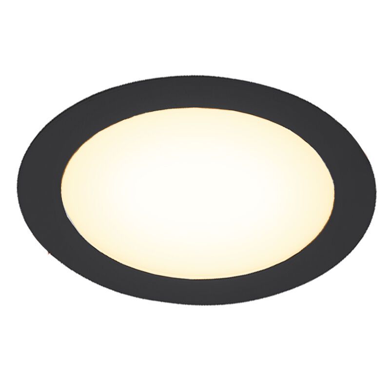 Downlight de aluminio negro, Umbriel, 6W, 3000K LED, IP44 Downlight de aluminio negro, Umbriel, 6W, 3000K LED, IP44