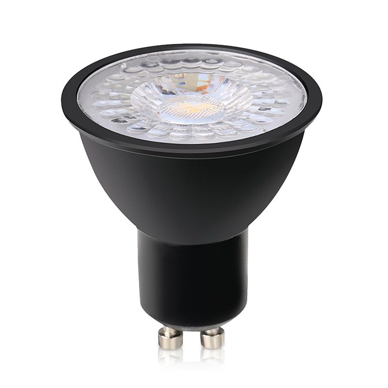 Bombilla LED GU10 regulable Antonie, negro, 3W, 4000K