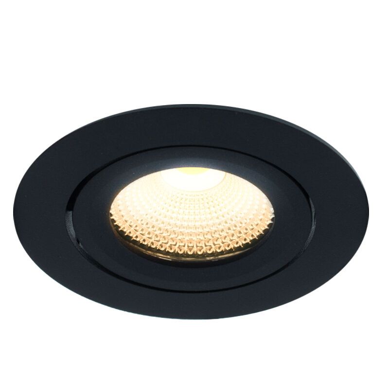 Foco empotrable de aluminio negro, Wimke, 5W, 2700K LED, IP44