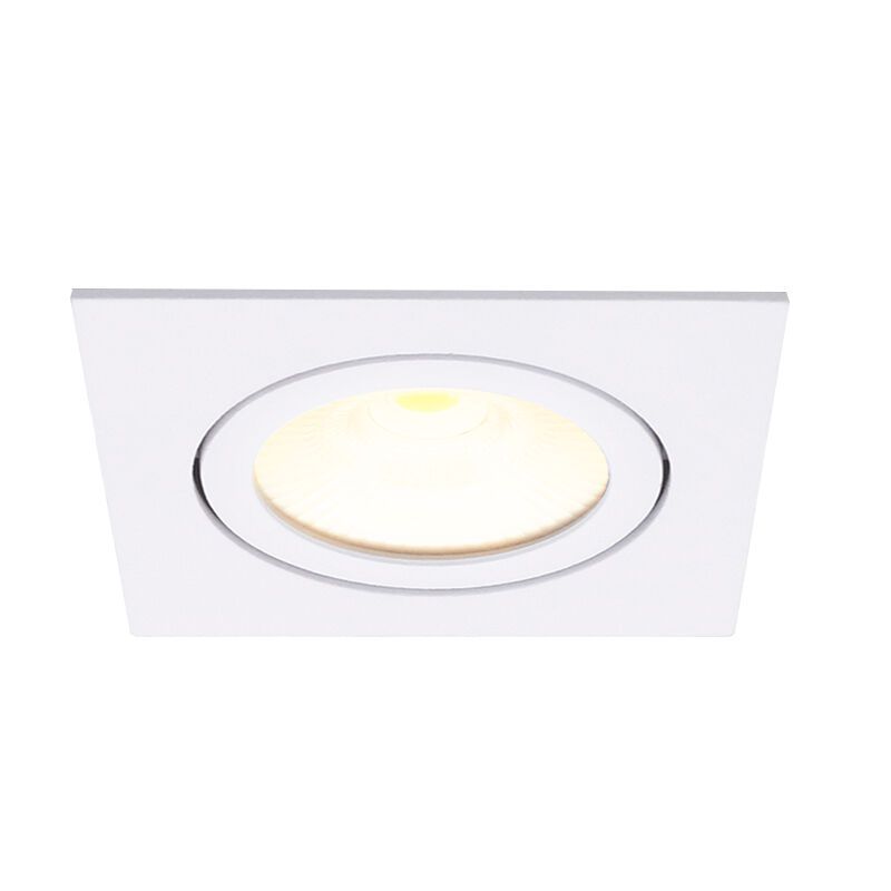 Foco empotrable de aluminio blanco, Laom, 6W, 2700K LED, IP22