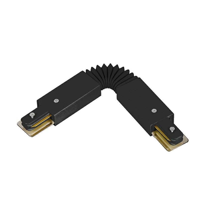 Conector flexible para iluminación de riel monofásica, negro. Conector flexible para iluminación de riel monofásica, negro.