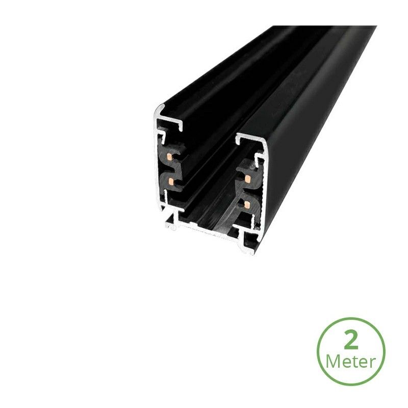 Carril trifásico, 2 metros, negro, Pro Carril trifásico, 2 metros, negro, Pro