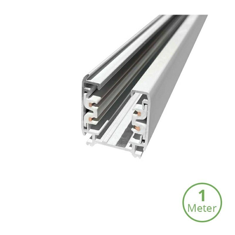 Carril trifásico, 1 metro, blanco, Pro