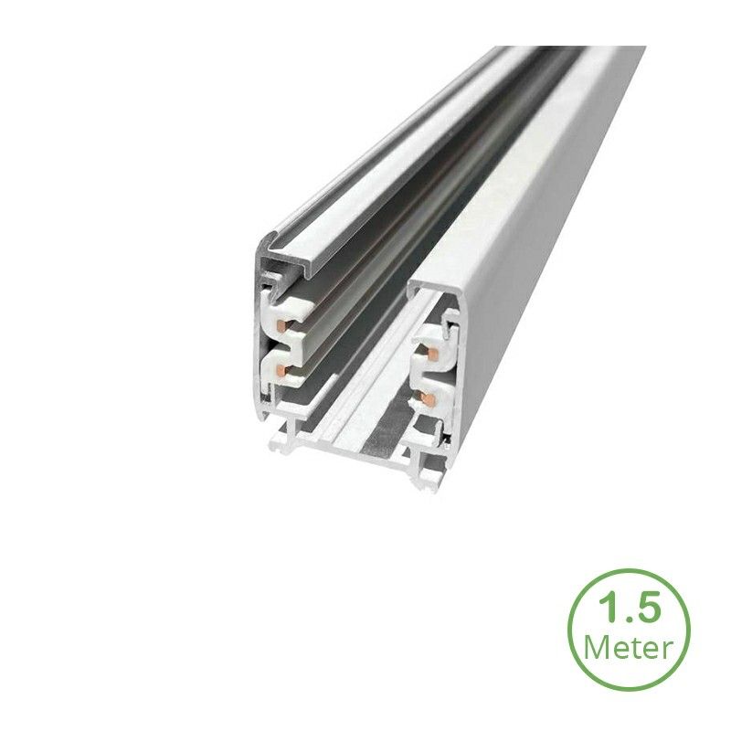 Carril trifásico, 1,5 metros, blanco, Pro