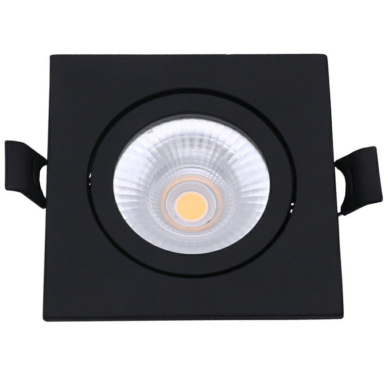 Downlight de aluminio negro, Loura, 6W, white switch LED, IP65