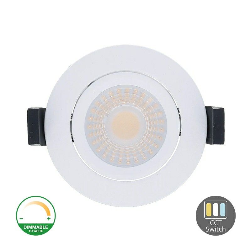 Downlight de aluminio blanco, Maite, 7W, white switch LED, IP65 Downlight de aluminio blanco, Maite, 7W, white switch LED, IP65