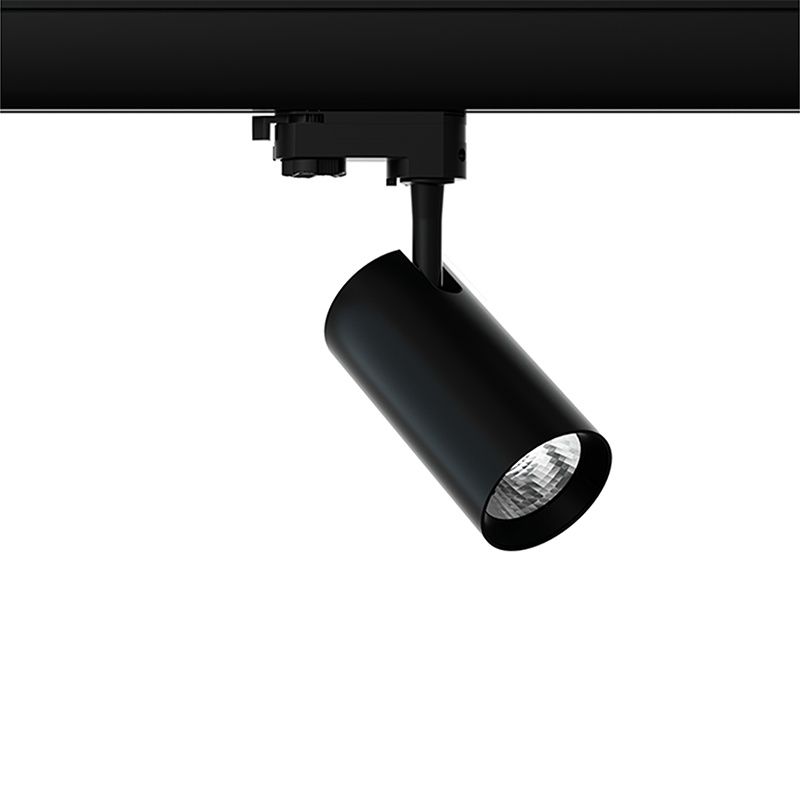 Foco de carril trifásico negro Esmiralda, 30W, 3000K, Pro