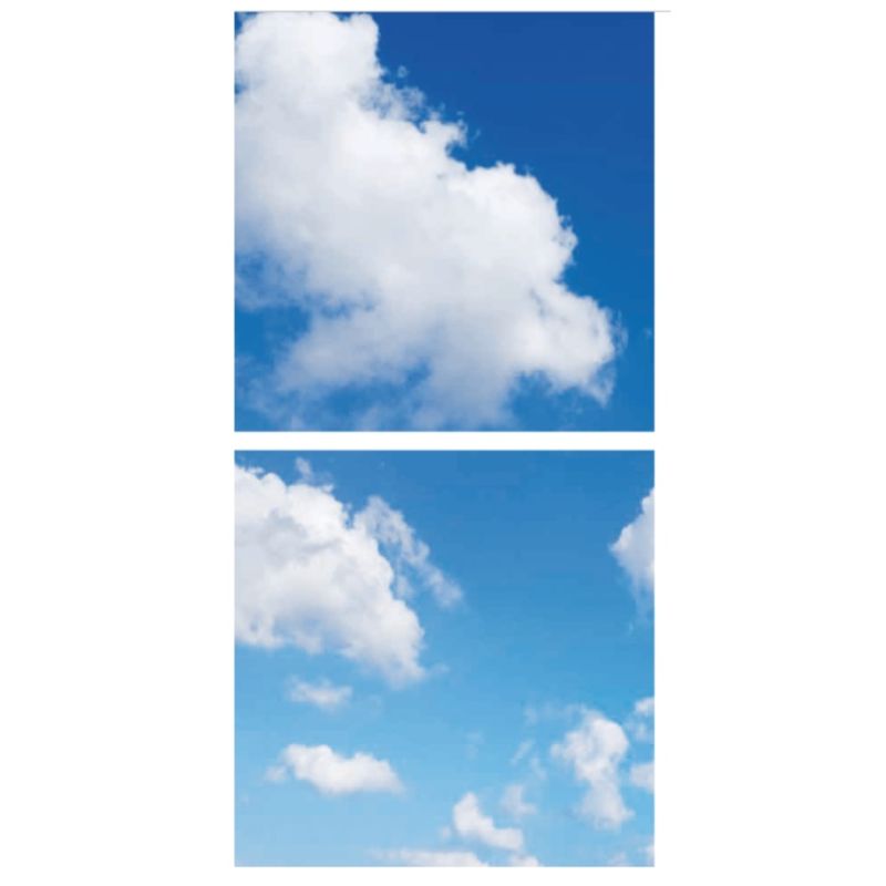 Impresión fotográfica nube - juego de 2 placas acrílicas con impresión, para paneles LED de 60x60 cm