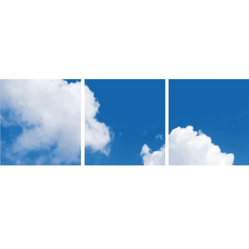 Impresión fotográfica nube - juego de 3 placas acrílicas con impresión, para paneles LED de 60x60 cm
