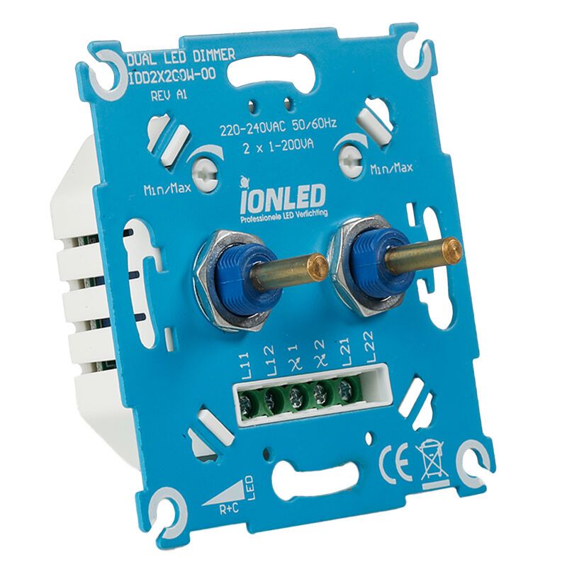 Atenuador LED doble - 2x0,3-200W