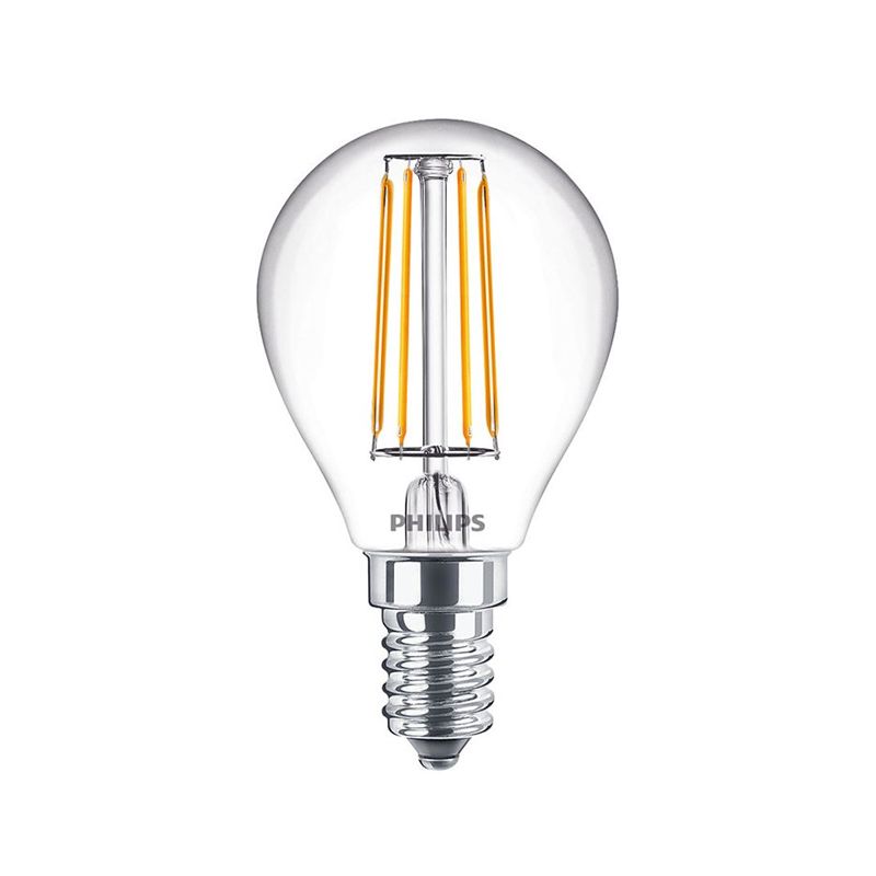 Philips bombilla LED filamento E14 regulable 4,5W, 2700K