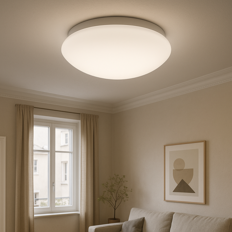 Lámpara de techo blanca de plástico, Sirano