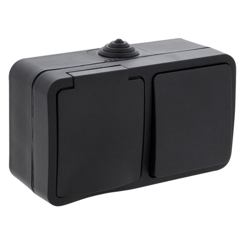 Q-Link combinación de enchufe e interruptor, puesta a tierra del interruptor a prueba de salpicaduras