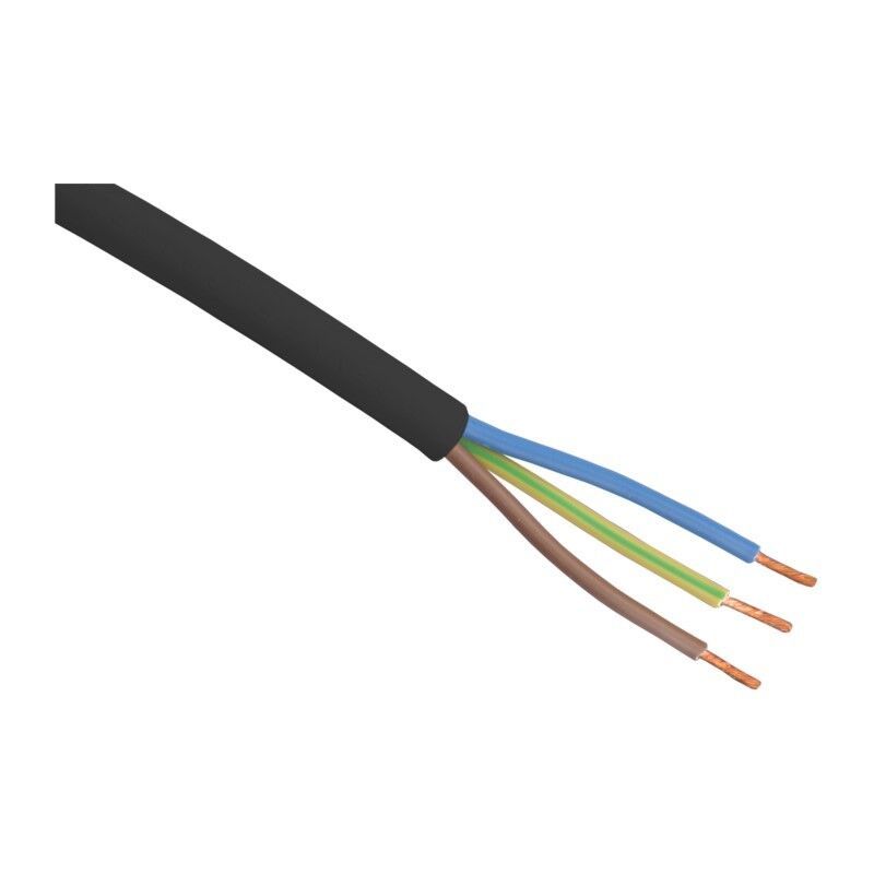 Cable doméstico de 5 metros VMVL 3 x 1,0 mm, negro Cable doméstico de 5 metros VMVL 3 x 1,0 mm, negro