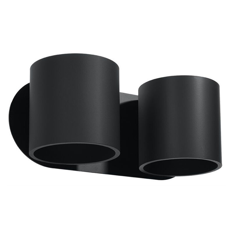 Aplique up down de aluminio negro, Amely