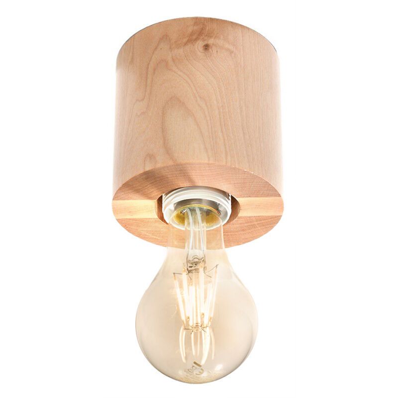 Aplique de techo de madera marrón, Anela