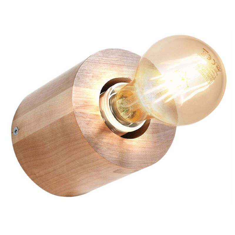 Foco de pared de madera marrón, Anela