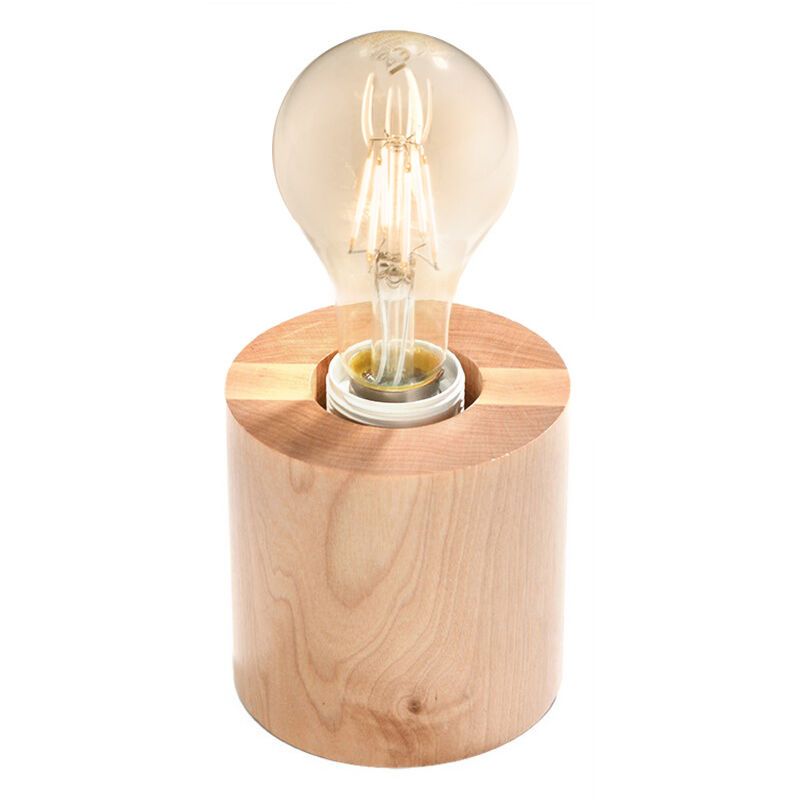 Lámpara de mesa de madera marrón, Anela Lámpara de mesa de madera marrón, Anela