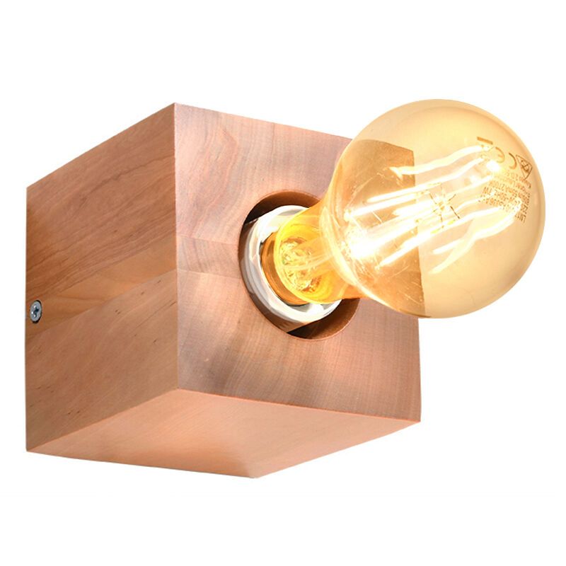 Foco de pared de madera marrón, Anniko Foco de pared de madera marrón, Anniko