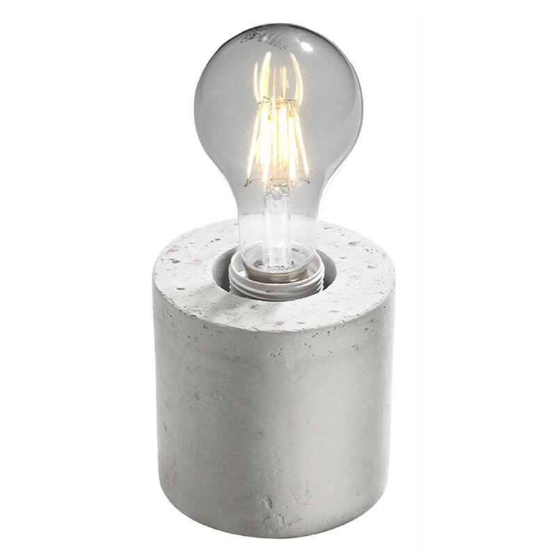Lámpara de mesa de cemento gris, Anela