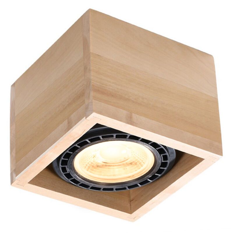 Aplique de techo de madera marrón, Alfons