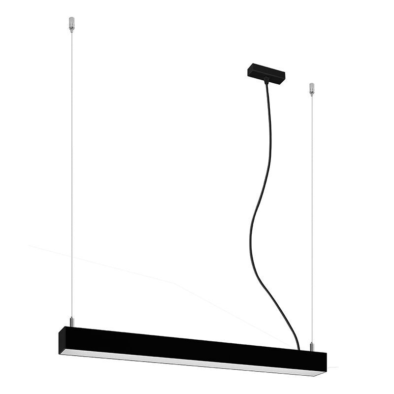 Lámpara colgante de aluminio negra, Mascha, 22W, 3000K LED