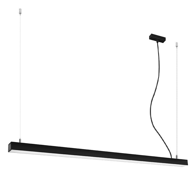Lámpara colgante de aluminio negra, Mascha, 48W, 3000K LED