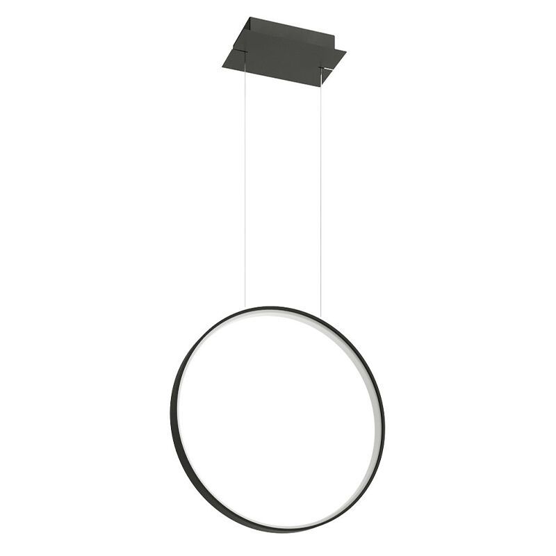 Lámpara colgante de aluminio negra, Ringo, 30W, 3000K LED