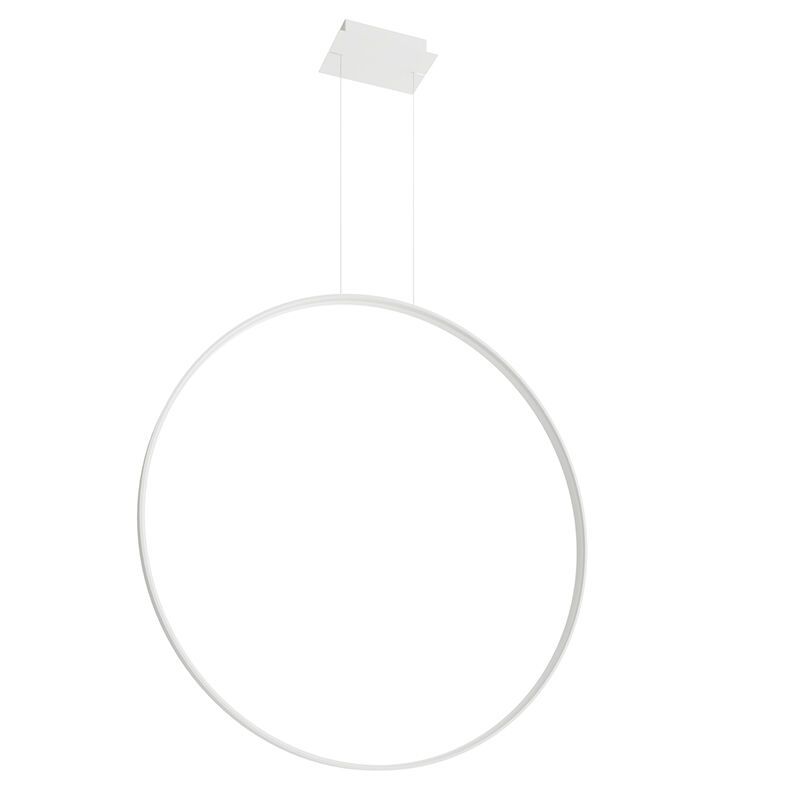 Lámpara colgante de aluminio blanca, Ringo, 70W, 3000K LED