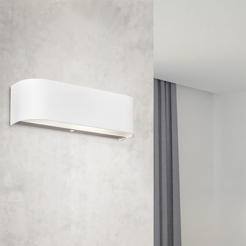 Aplique up down de vidrio blanco, Tomaso, 3,1W, 3000K LED