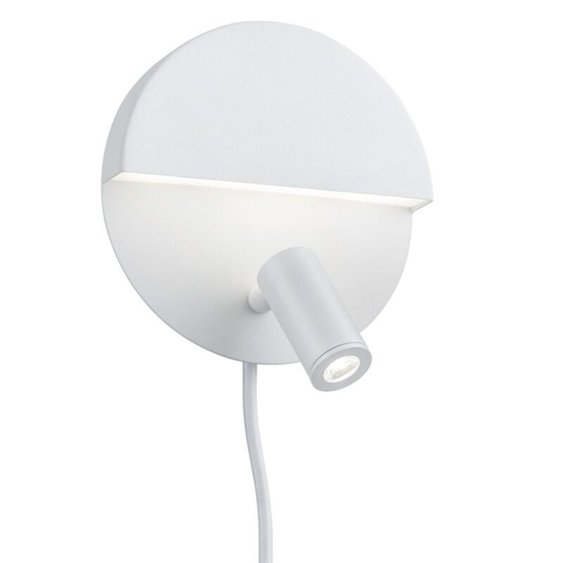 Aplique diseño blanco, Solo, 6W, 3000K LED, con interruptor Aplique diseño blanco, Solo, 6W, 3000K LED, con interruptor