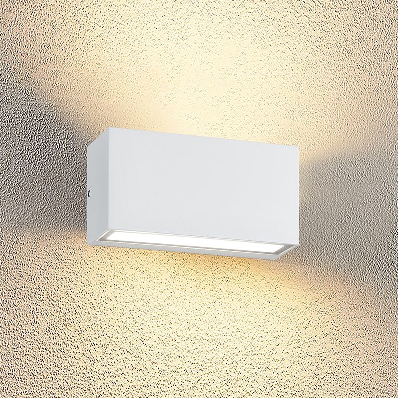 Lámpara exterior moderna blanca, Seby, 10W, 3000K LED, IP65