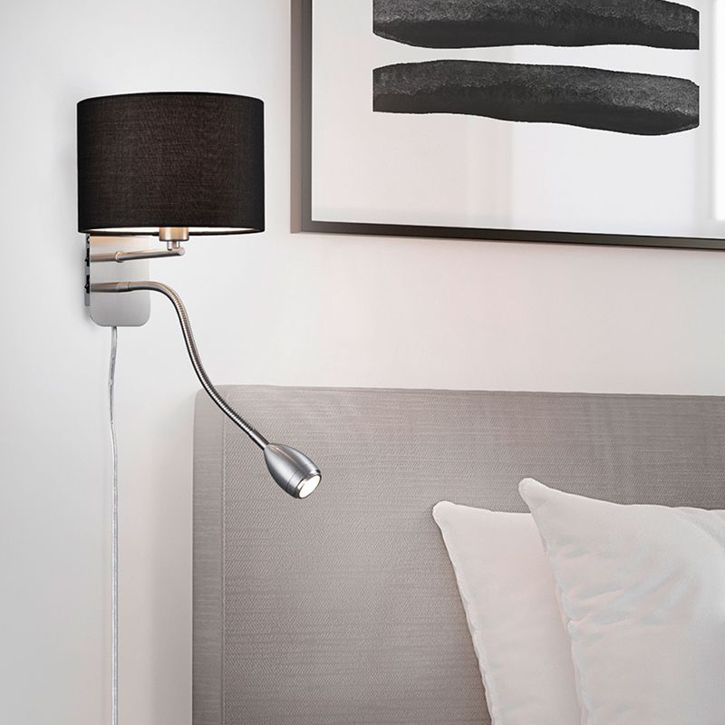 Aplique de metal níquel, Ledbury, con interruptor Aplique de metal níquel, Ledbury, con interruptor