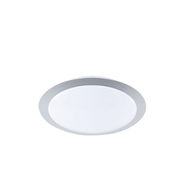 Plafón de techo de plástico plateado, Ramsgate, 9W, 3000K LED