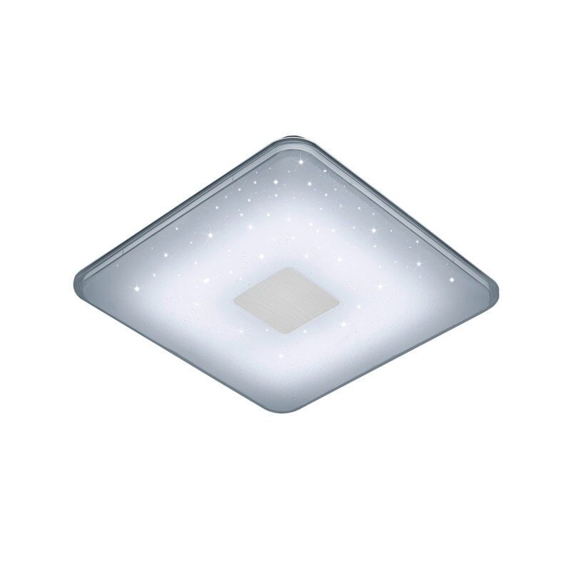 Plafón de techo moderno blanco, Lev, 30W, ajustable entre luz blanco cálido y frío LED, con mando a distancia