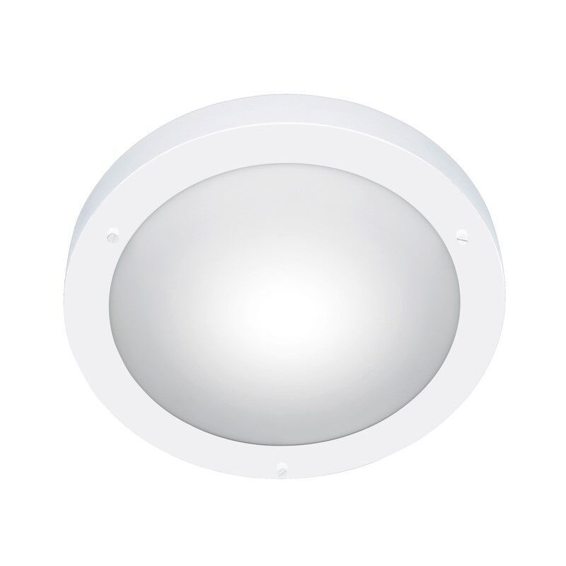 Lámpara de techo baño de vidrio blanca, Hadleigh, IP44