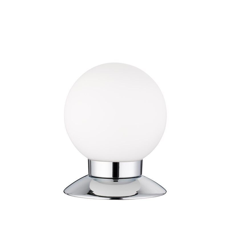 Lámpara de mesa moderna cromada, Nolan, 3W, 3000K LED, con interruptor