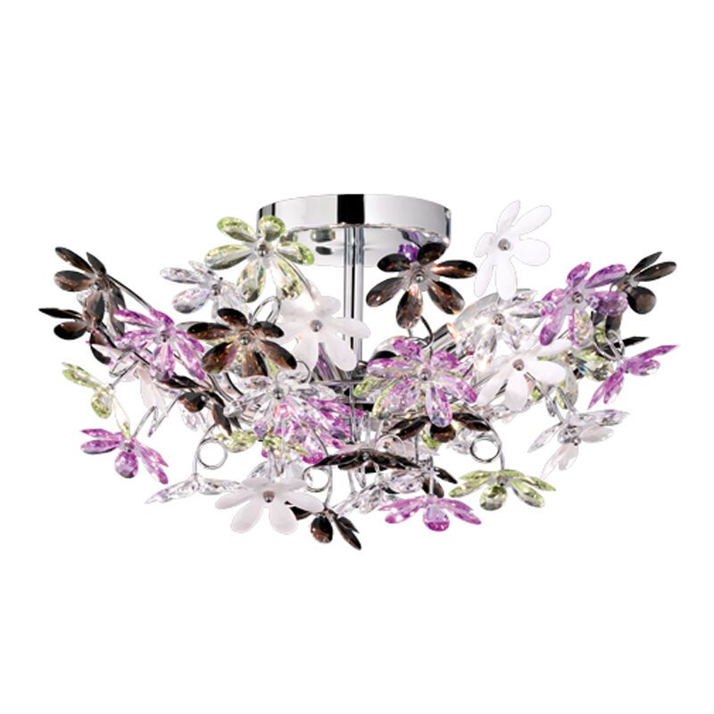 Lámpara de techo retro cromada, Wooler Lámpara de techo retro cromada, Wooler