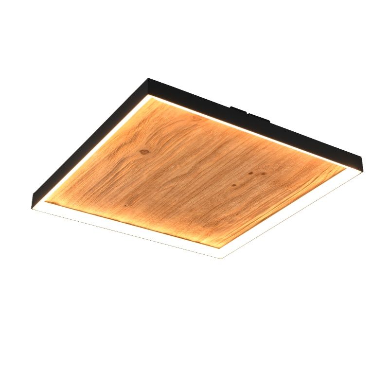 Plafón de techo diseño madera, Tanneke, 41W, 3000K LED, regulable en 3 pasos