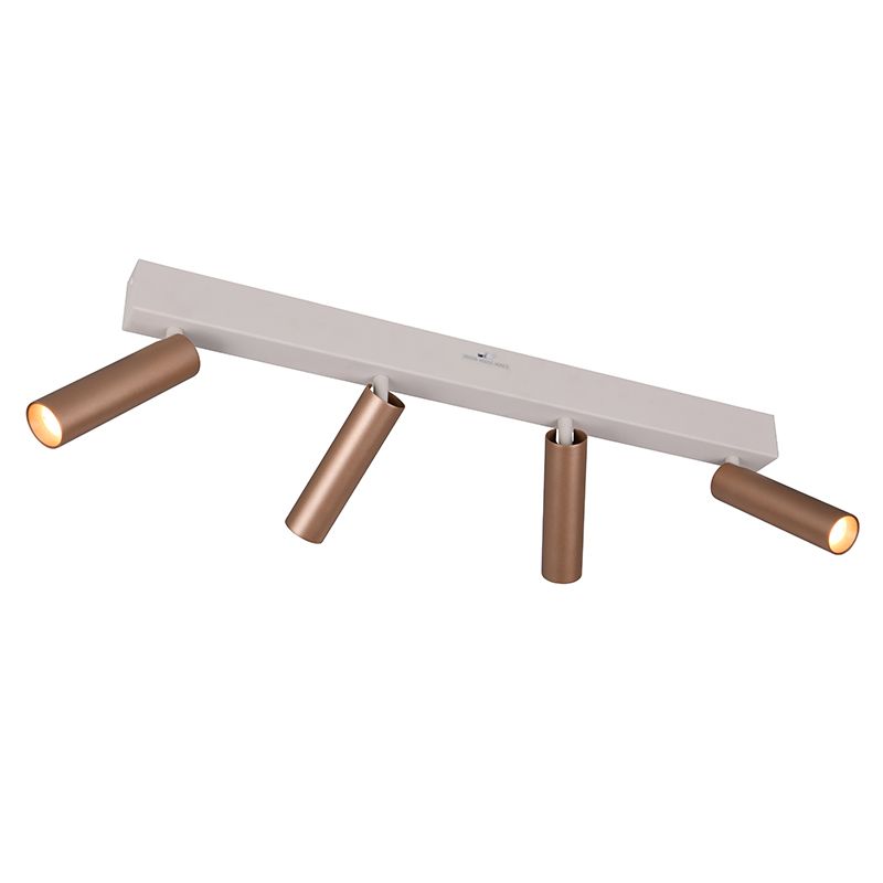 Foco de techo moderno marrón, Smail, 5,5W, white switch LED, regulable en 3 pasos