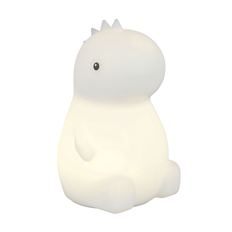 Lámpara de mesa infantil de plástico blanca, Vedat, 0,5W, RGBW LED, con interruptor