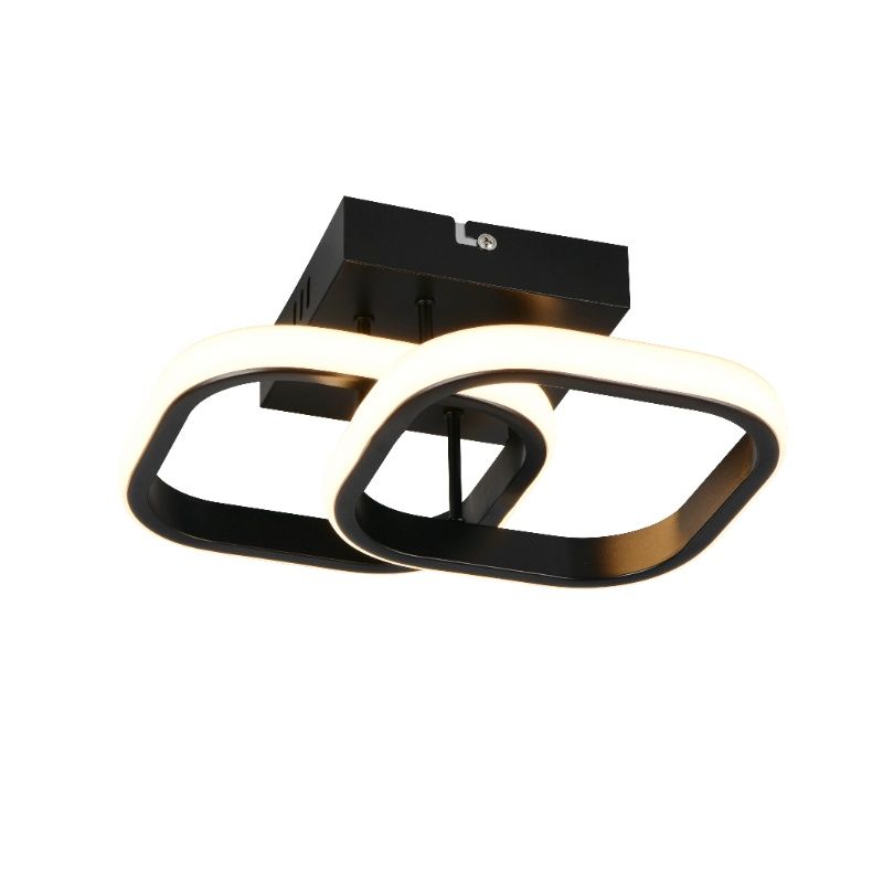 Lámpara de techo diseño negra, Yasser, 7W, 3000K LED