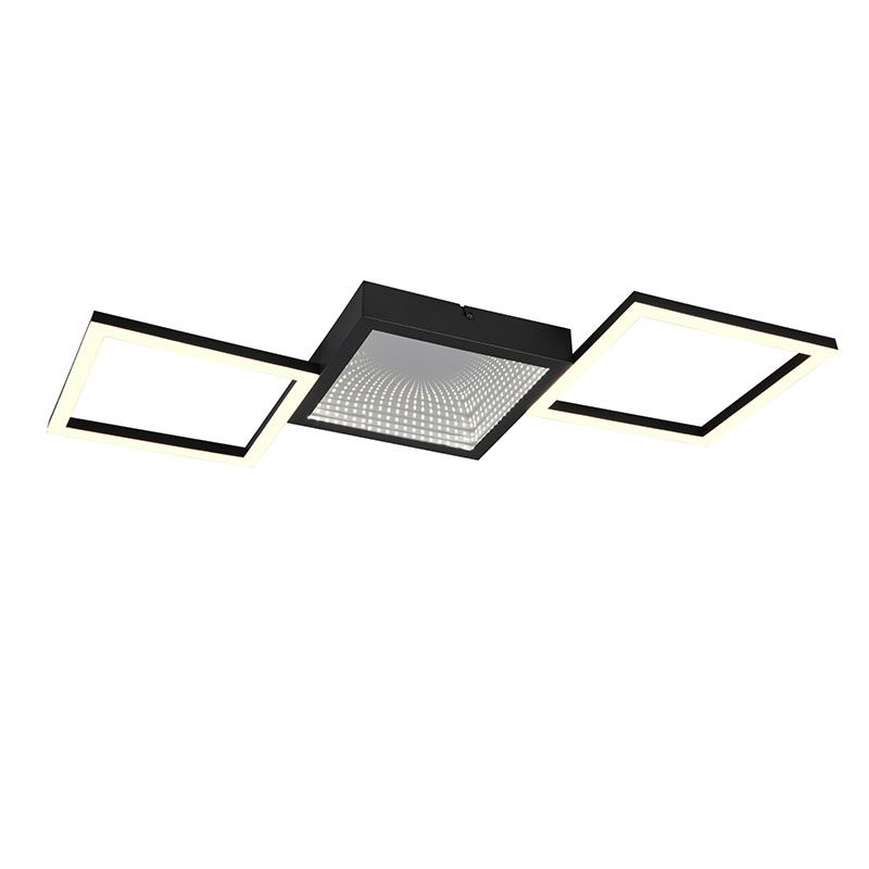 Lámpara de techo diseño negra, Gelka, 24W, 3000K LED, regulable en 3 pasos Lámpara de techo diseño negra, Gelka, 24W, 3000K LED, regulable en 3 pasos