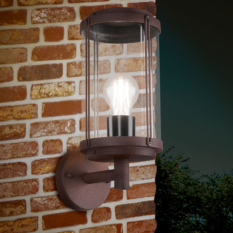 Lámpara exterior industrial color óxido, Sammy, IP44