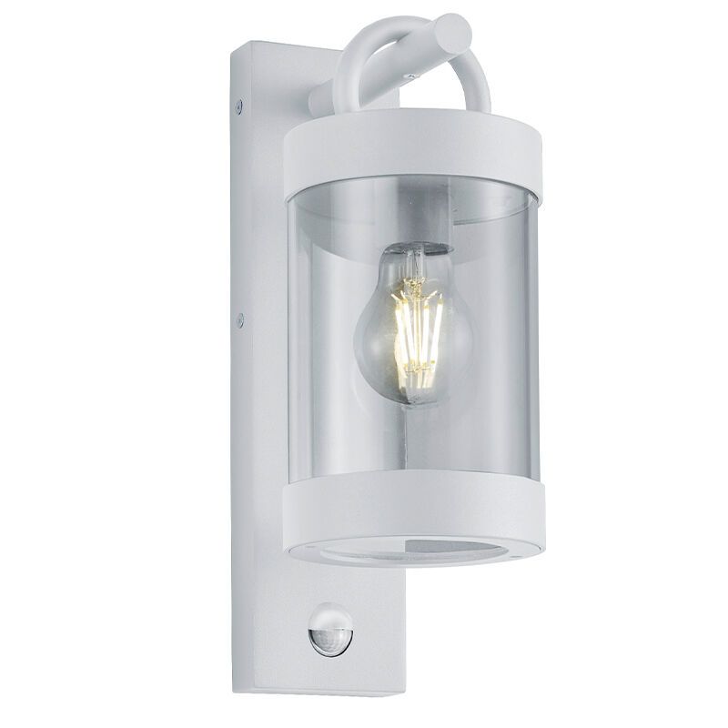 Aplique exterior con sensor de movimiento moderno blanco, Sambesi, IP44