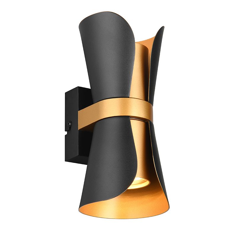 Aplique diseño negro, Suad, con interruptor