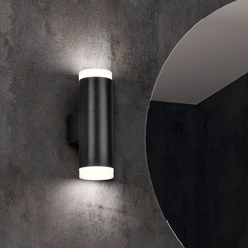 Aplique baño moderno negro, Spjald, 4W, 3000K LED, IP44